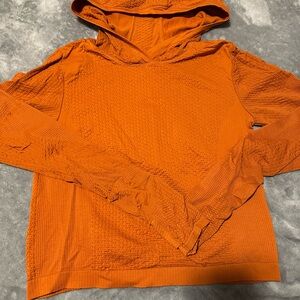 Athleta Bright Orange Knit Hoodie